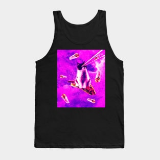 Outer Space Taco Cat - Rainbow Laser Eyes, Burrito Tank Top